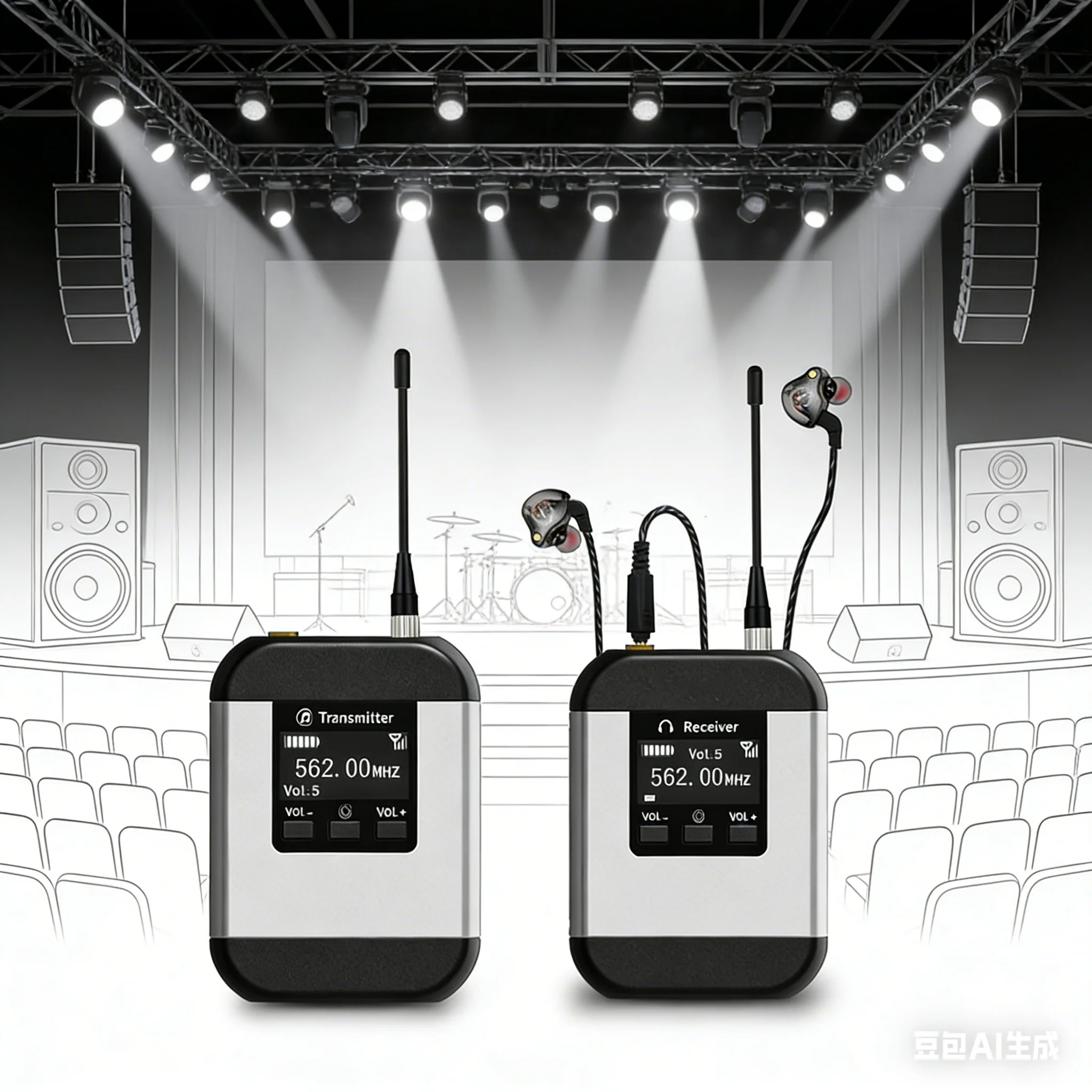Audio & Music Xbox - Sistem Monitoring In-Ear Nirkabel UHF 20