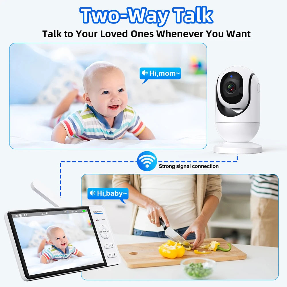 Tidak Ada WiFi Monitor Bayi 7  - Audio Music Video ulasan dan harga