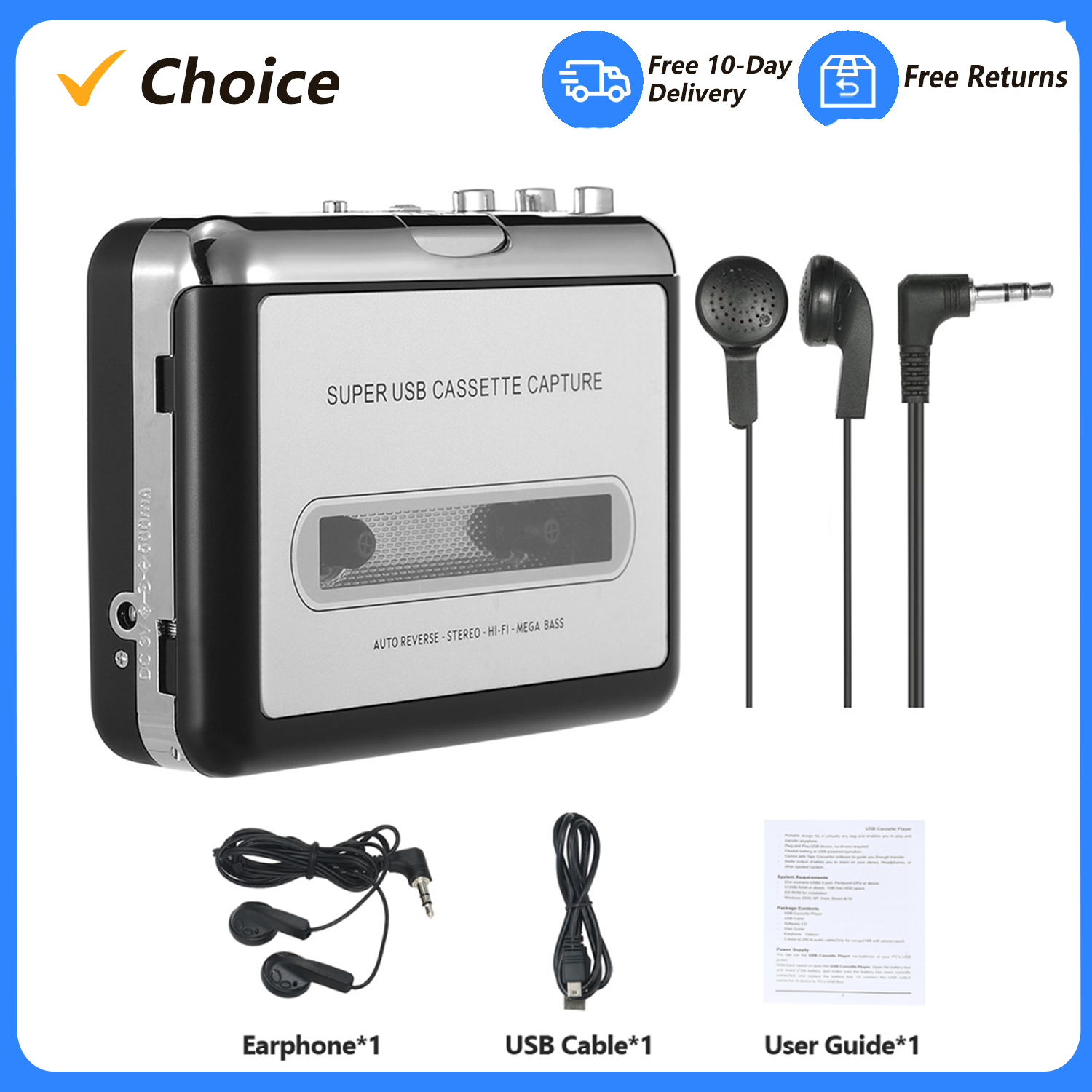 Kaset menangkap USB, konverter - Audio Music Converter To Mp3 ulasan dan harga