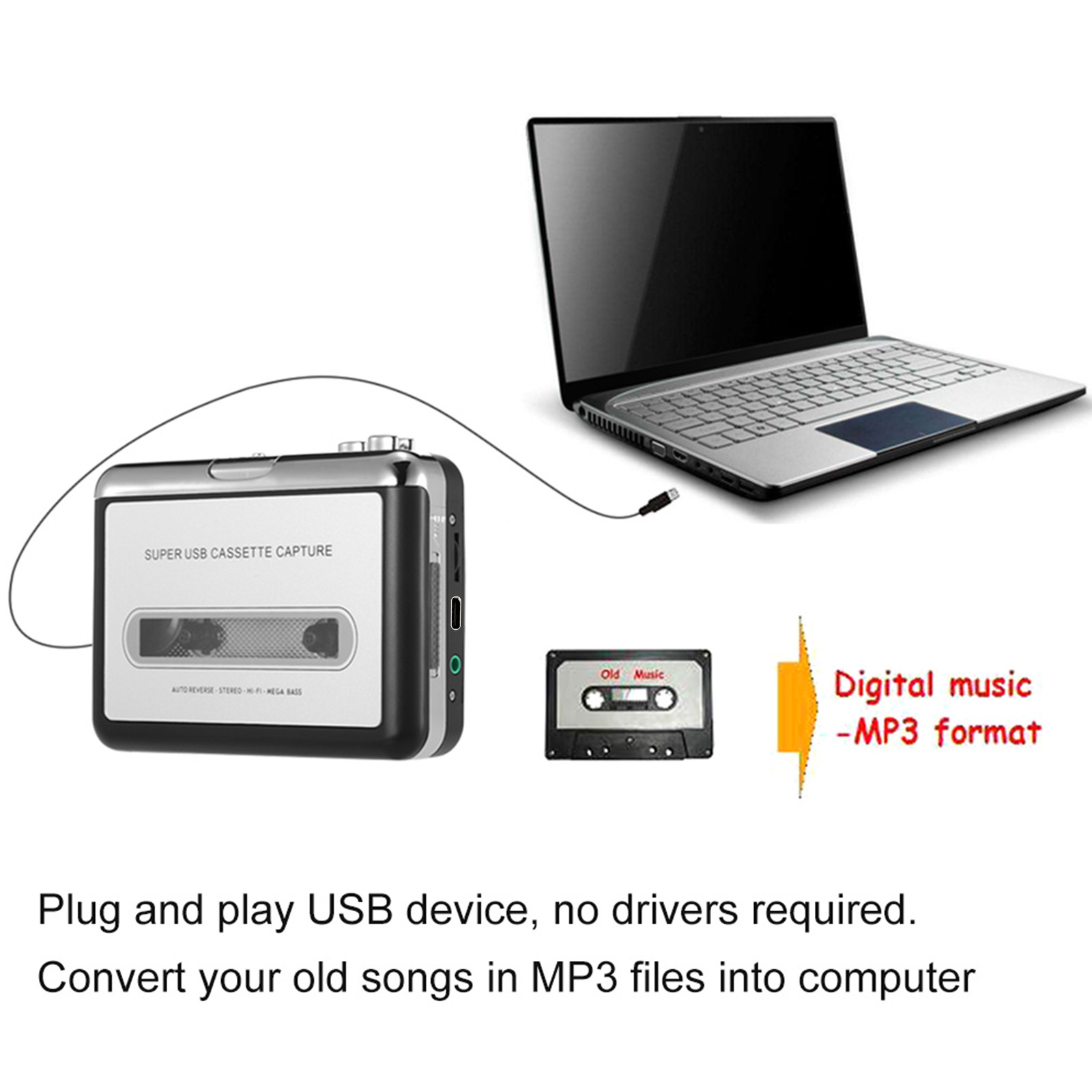 Kaset menangkap USB, konverter - Audio Music Converter To Mp3 ulasan dan harga