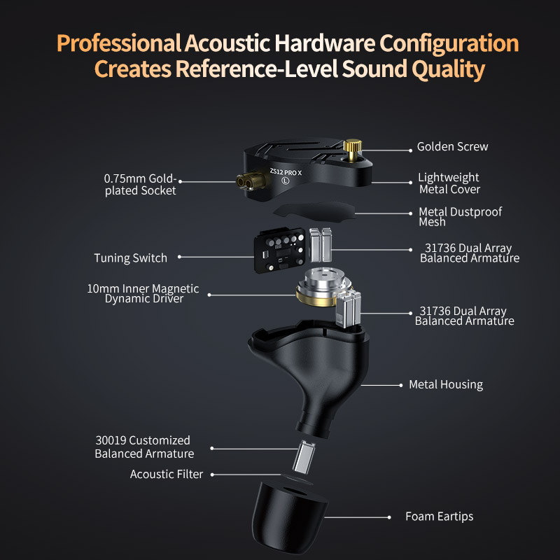 KZ ZS12 PRO X Earphone Metal 1 - Audio Music Technology ulasan dan harga